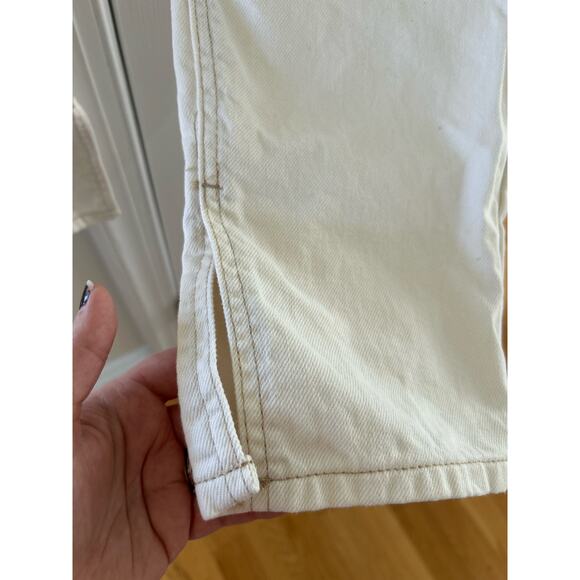 House of Harlow 1960 Cream White Straight Leg Split Hem Jeans - Picture 4 of 7